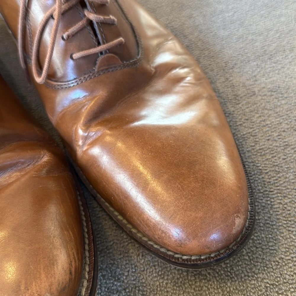 Cole Haan Grand OS Size 10 Brown Leather Oxford Dress Shoes C12849 (NH)